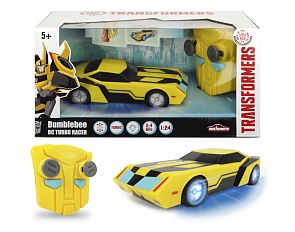 Машинка на радиоуправлении из серии Трансформеры - Bumblebee со светом и звуком, 1:24, 18 см. (Dickie, 3114000)
